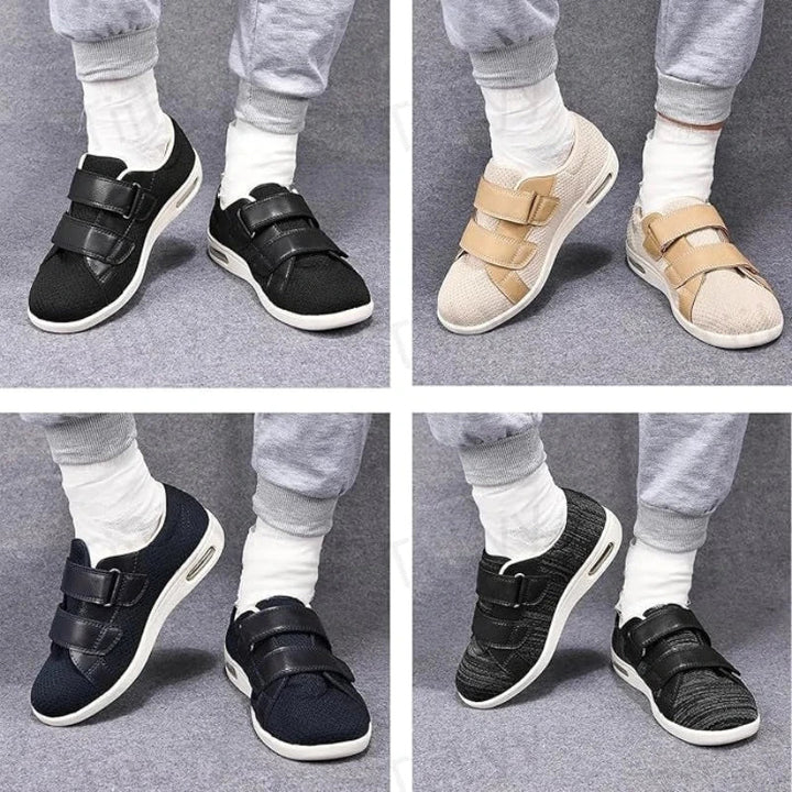 Chaussures décontractées unisexe pour la marche, confort toute la journée, avec fermeture autoagrippante pratique.