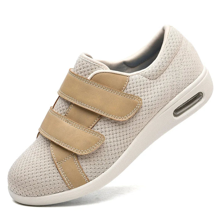 Chaussures décontractées unisexe avec coussin d'air, fermeture autoagrippante, parfaites pour la marche.