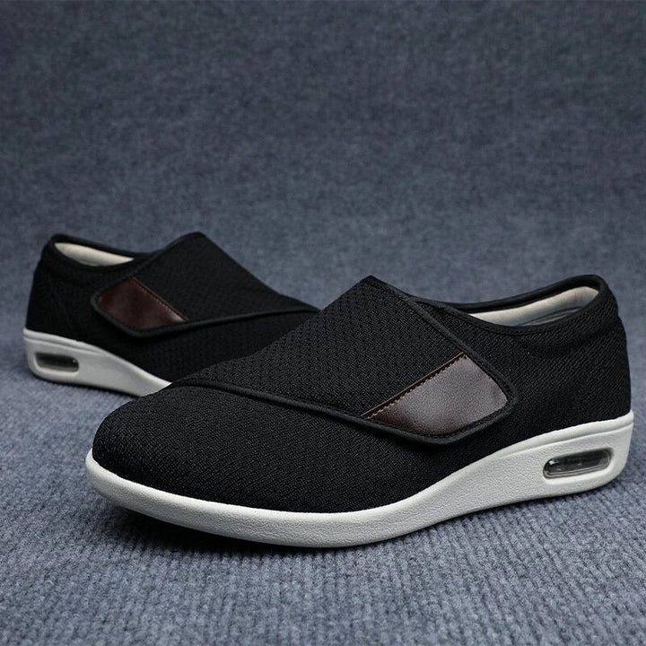 Chaussures unisexe à grande largeur, avec fermeture velcro pour oedème, offrant un soutien optimal et confort.