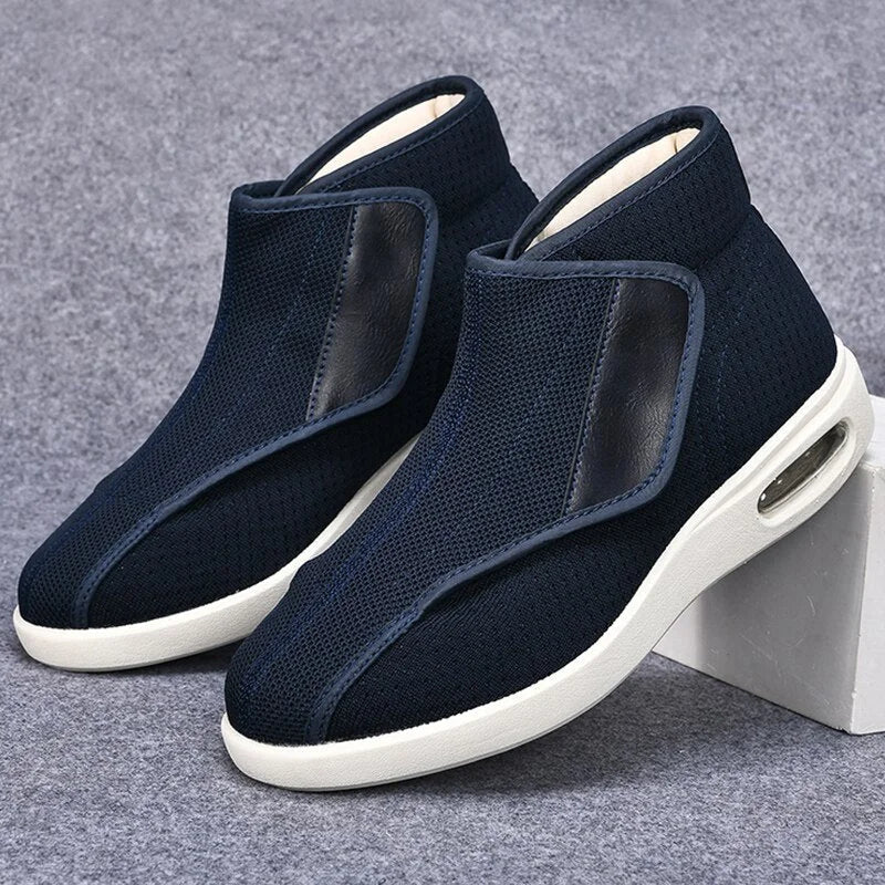 Tissu respirant de chaussures confortables pour pieds sensibles, garantissant aération et fraîcheur toute la journée.