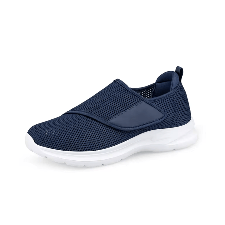 "Chaussures orthopédiques élégantes pour femmes, confort optimal pour pieds larges et gonflés, matériau respirant."