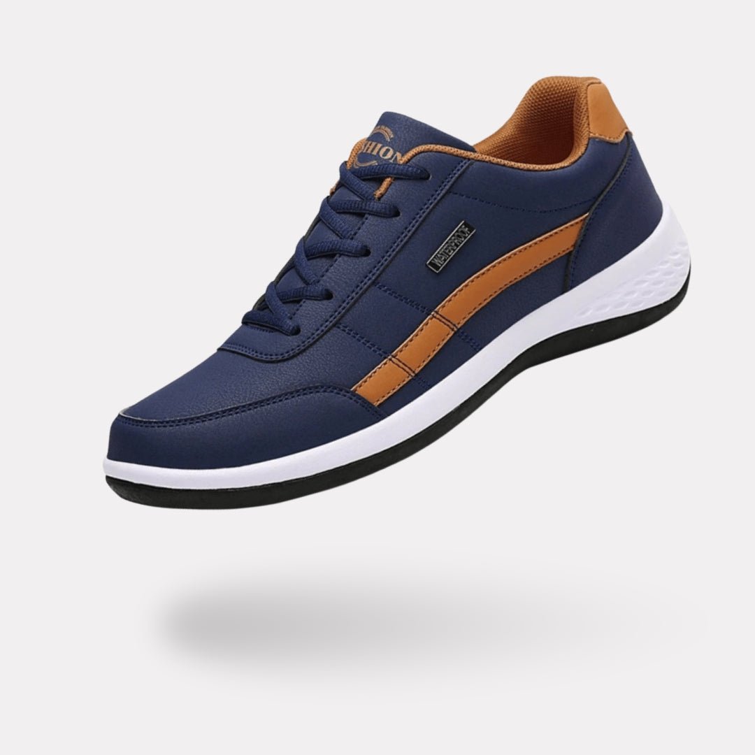 "Chaussures orthopédiques homme blanches, style moderne et soutien ergonomique pour confort optimal et élégance."