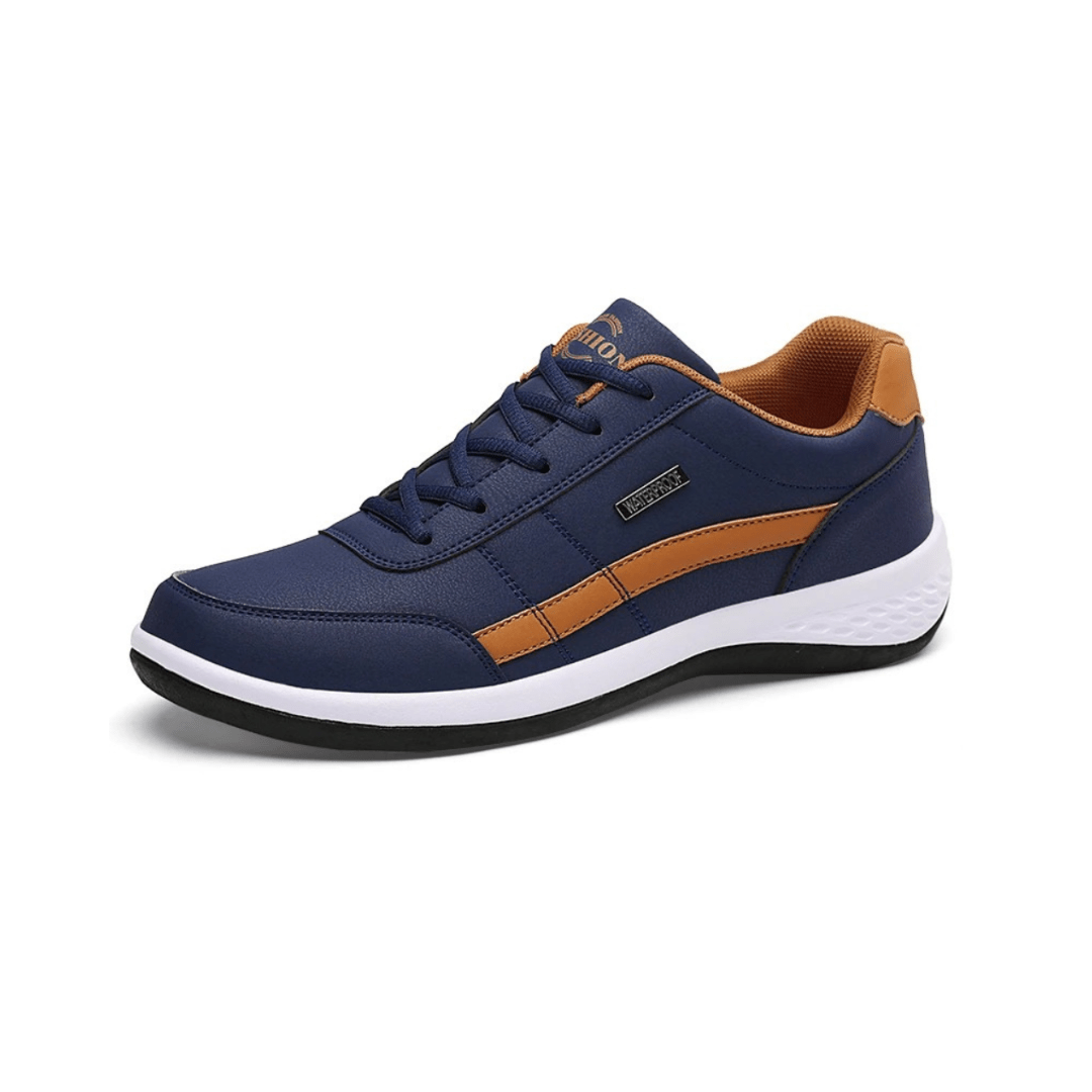 "Chaussures orthopédiques homme blanches, style moderne et soutien ergonomique pour confort optimal et élégance."