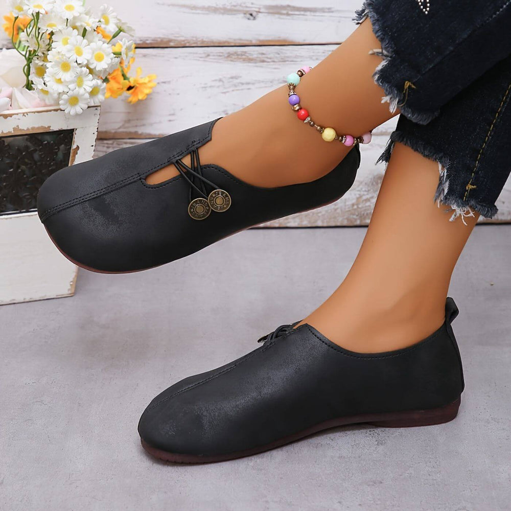 Chaussures orthopédiques pour femmes, design élastique, soutien et confort, tige respirante, couleur neutre élégante.