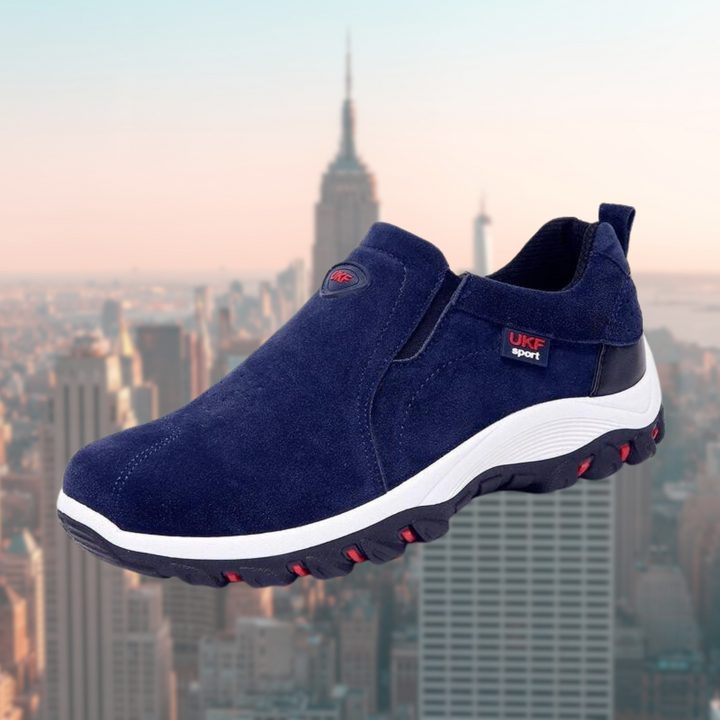 "Chaussures orthopédiques sans lacets, confortables, semelles antidérapantes, design élégant, couleurs variées."