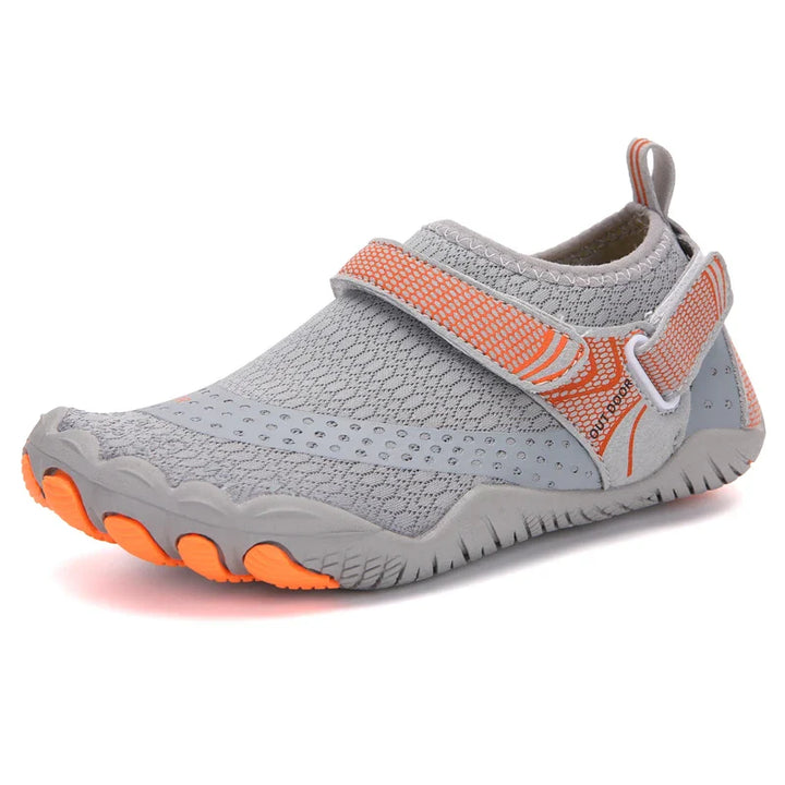 Chaussures pieds nus aquatiques élastiques femmes et enfants; idéales plage et activités nautiques.