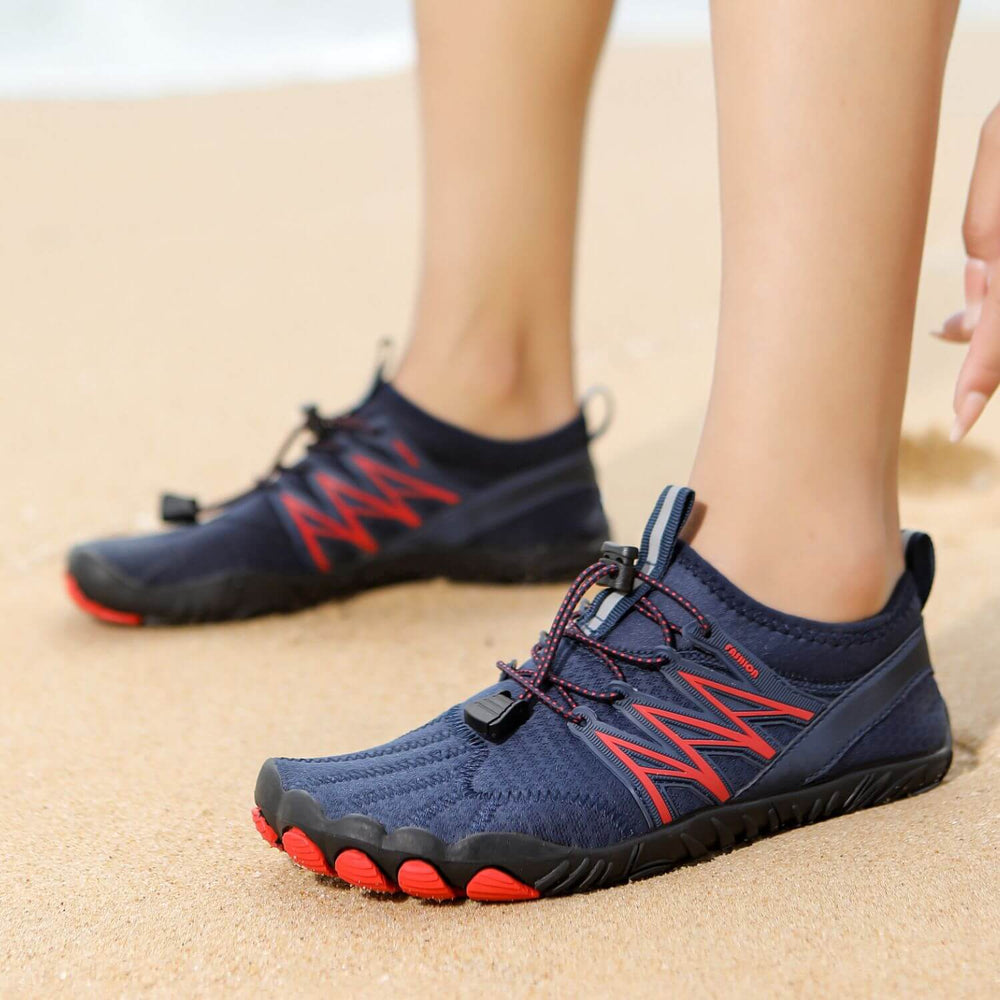 Chaussures barefoot confortables, souples, idéales pour soulager la douleur et améliorer la posture des femmes et hommes.