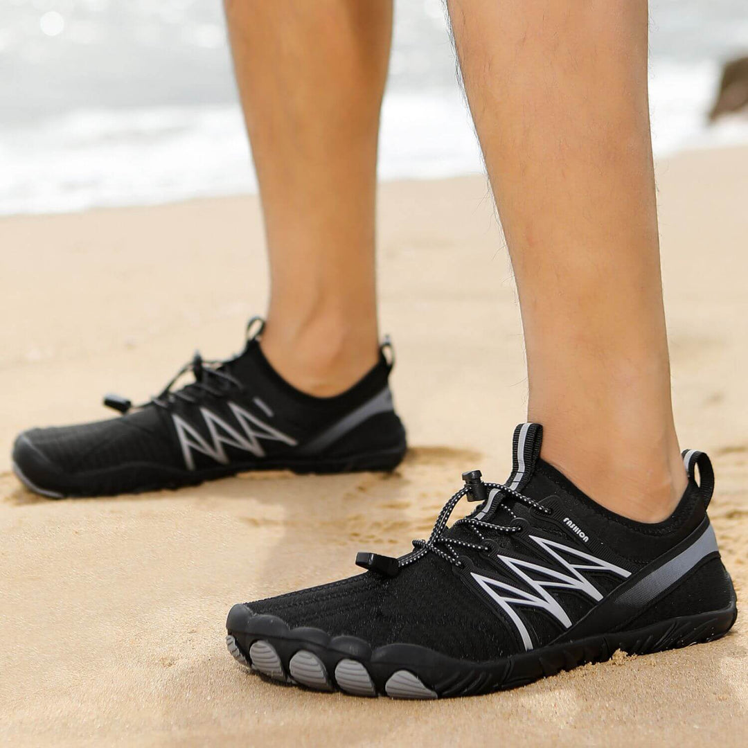 Chaussures barefoot améliorant la posture et le bien-être, offrant un confort maximal et une grande souplesse.