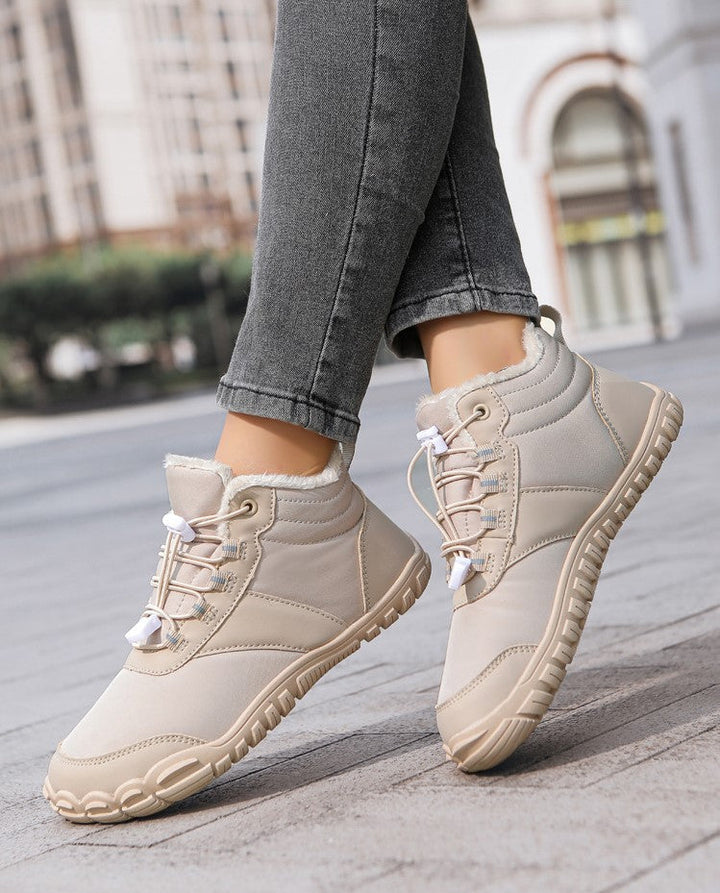 Chaussures pieds nus souples, imperméables et chaudes. Excellentes pour la randonnée hivernale et l'extérieur.