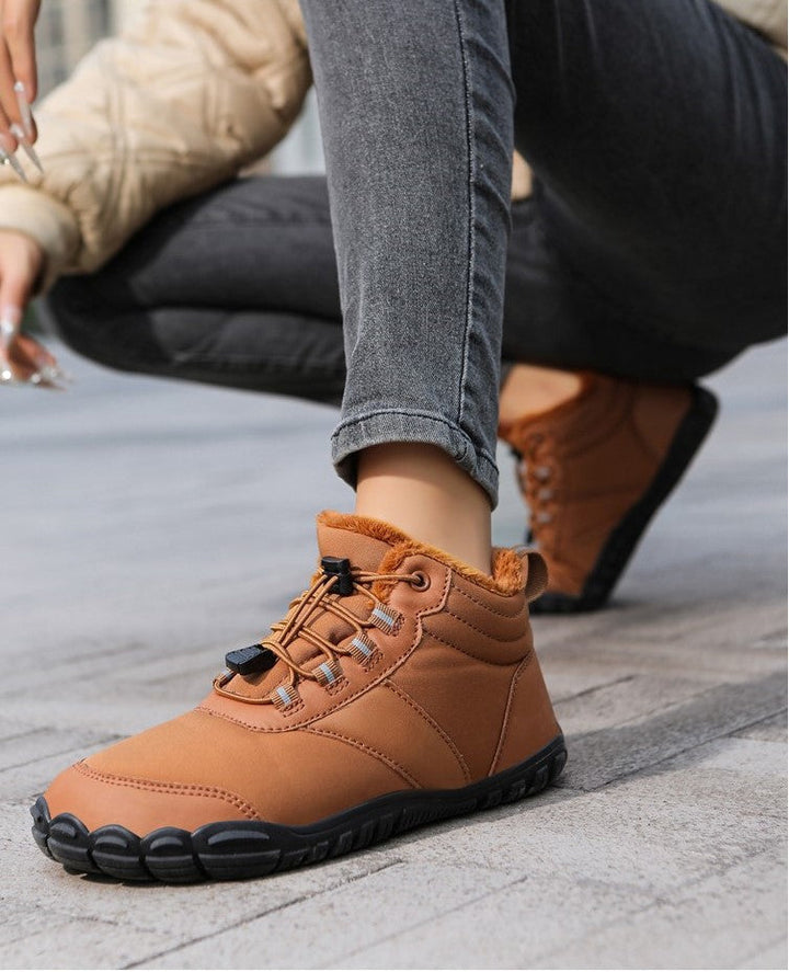 Bottes unisexes chaudes, imperméables et confortables. Adaptées pour la neige, la marche et l'extérieur.