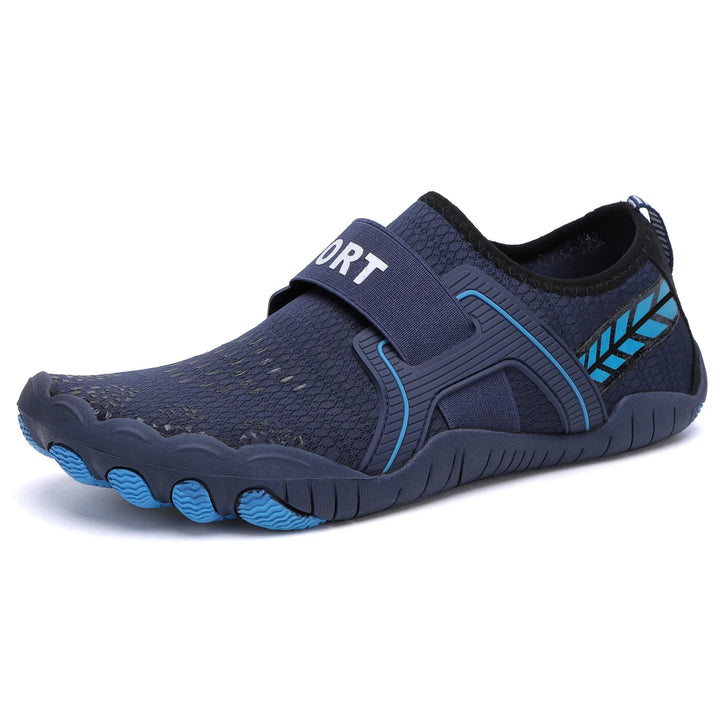 Tissu respirant chaussures pieds nus unisexes légères, idéales pour course, sport, activités aquatiques et confort.
