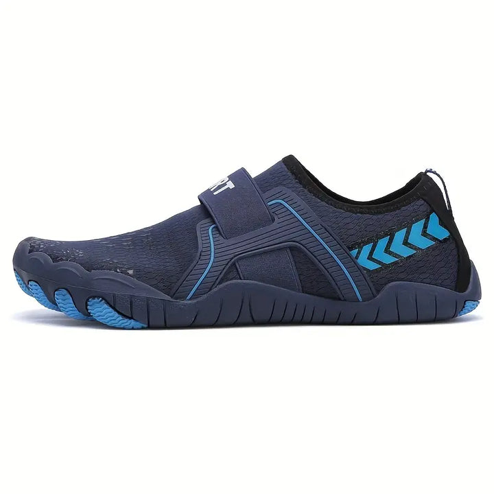 Chaussures pieds nus noires unisexes légères et respirantes, confort minimaliste pour marche, course et sport.
