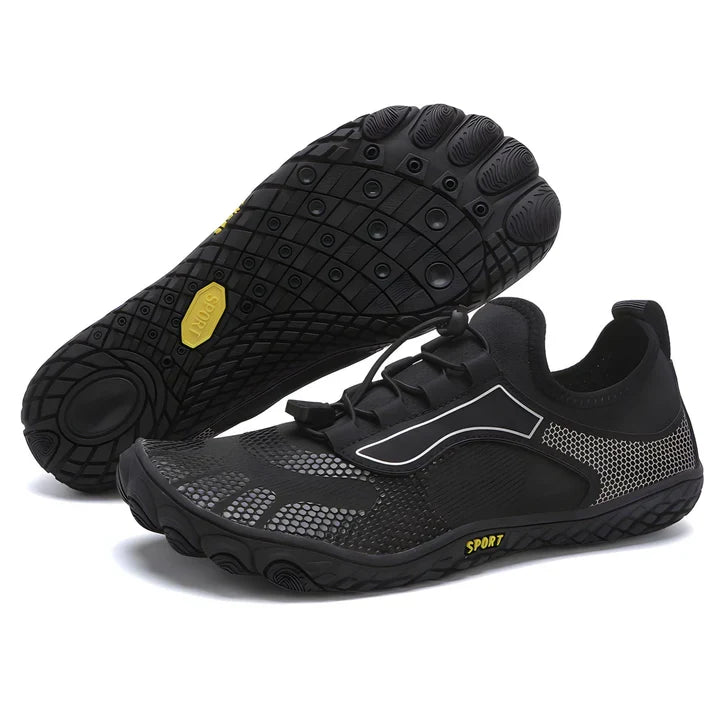 Chaussures pieds nus ORTHOPECA tout-terrain, protection antidérapante supérieure pour hommes et femmes actifs. Respirantes.