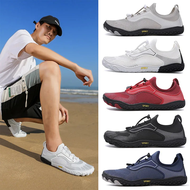 Chaussures de sport unisexes légères et respirantes. Design pieds nus avec semelle antidérapante pour confort maximal.