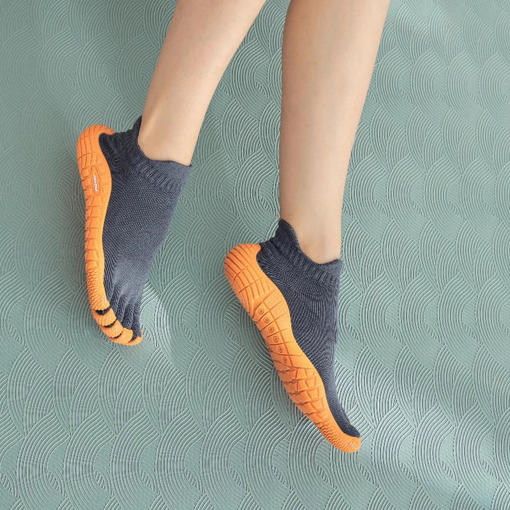 Chaussures pieds nus souples unisexes avec semelle fine et flexible, parfaites pour le yoga, le crossfit et l'entraînement.