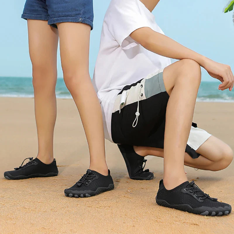 Chaussures minimalistes pieds nus pour randonnée, trail. Confort naturel et souplesse pour l'extérieur.