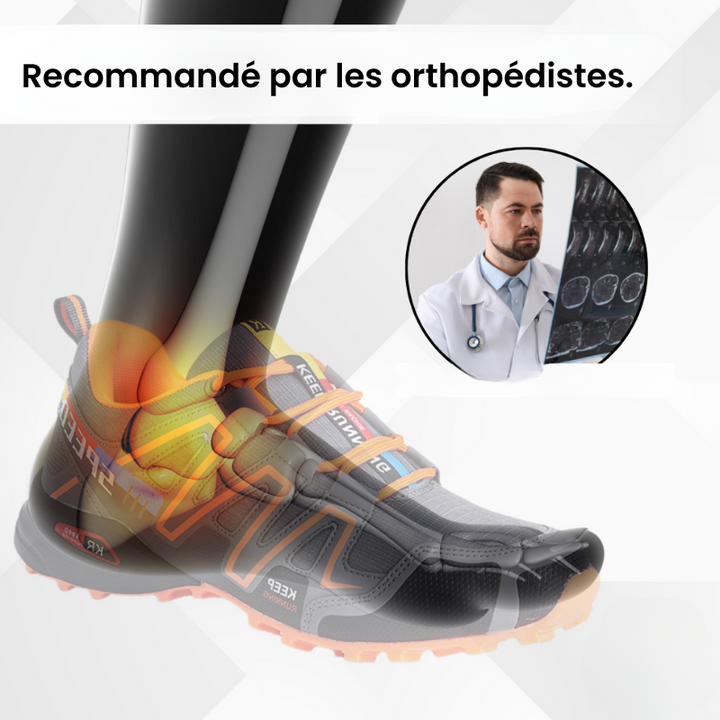 Chaussures randonnée homme, confort orthopédique, semelle antidérapante, adhérence parfaite.