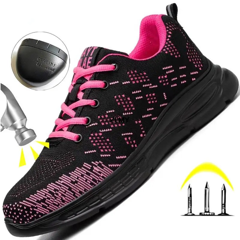 Chaussures sécurité femme élégantes, confortables et légères. Embout acier pour une protection professionnelle.
