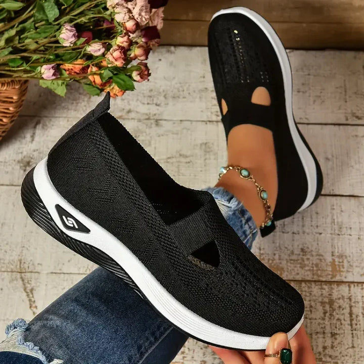 Chaussures femme quotidiennes, respirantes et confortables, faciles à enfiler pour un confort maximal.