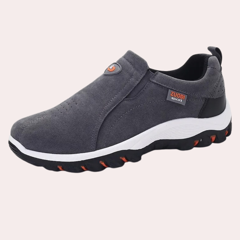"Chaussures slip-on homme khaki élégantes avec semelles antidérapantes, design moderne pour confort et style"