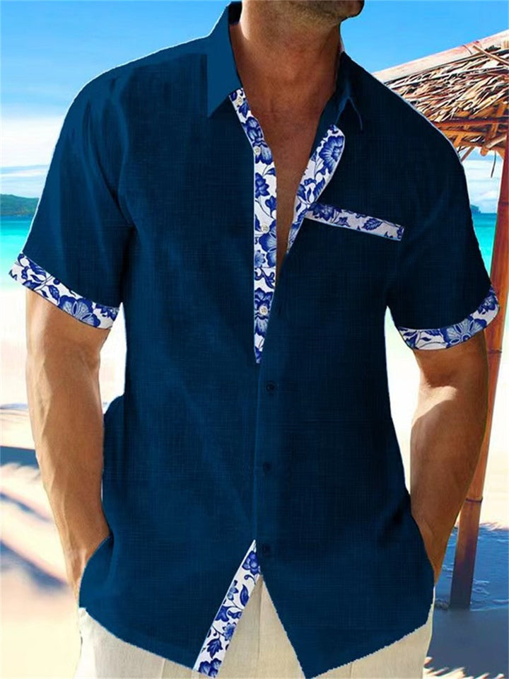 "Chemise en lin Zephyr pour homme, légère et élégante, parfait pour l'été, tissu respirant avec coupe décontractée."