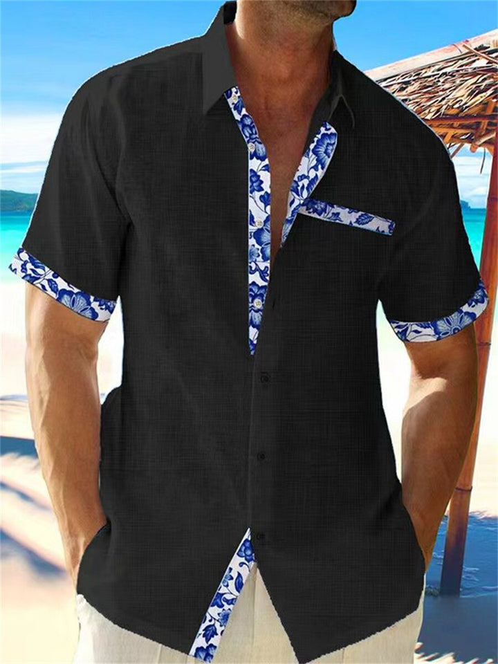 "Chemise en lin Zephyr pour homme, légère et élégante, parfait pour l'été, tissu respirant avec coupe décontractée."