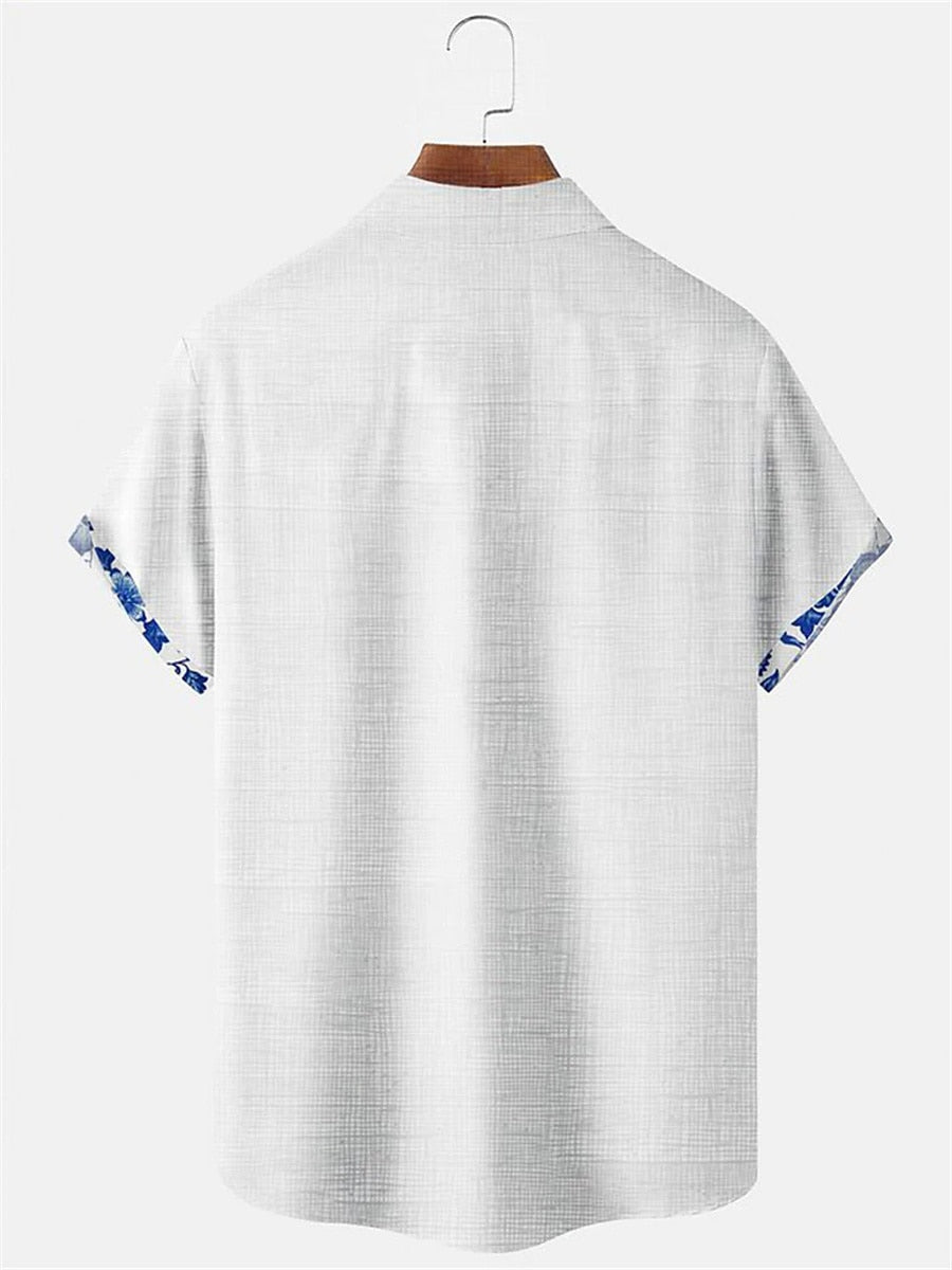 "Chemise en lin Zephyr pour homme, légère et élégante, parfait pour l'été, tissu respirant avec coupe décontractée."