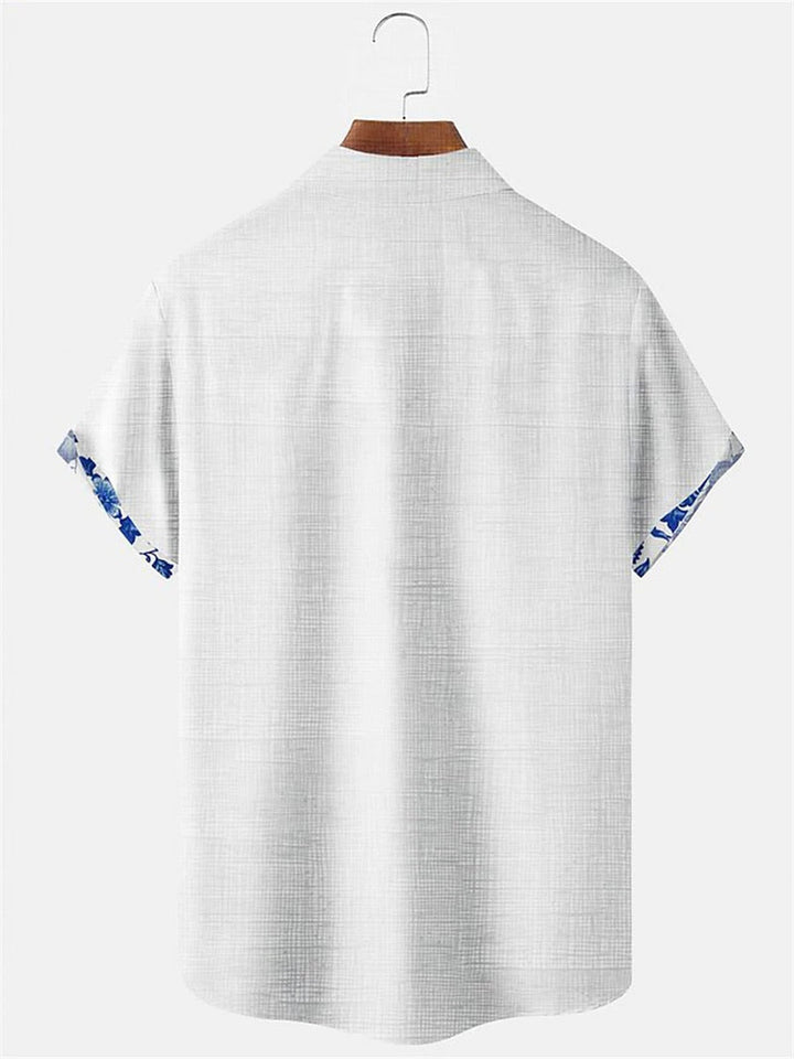"Chemise en lin Zephyr pour homme, légère et élégante, parfait pour l'été, tissu respirant avec coupe décontractée."