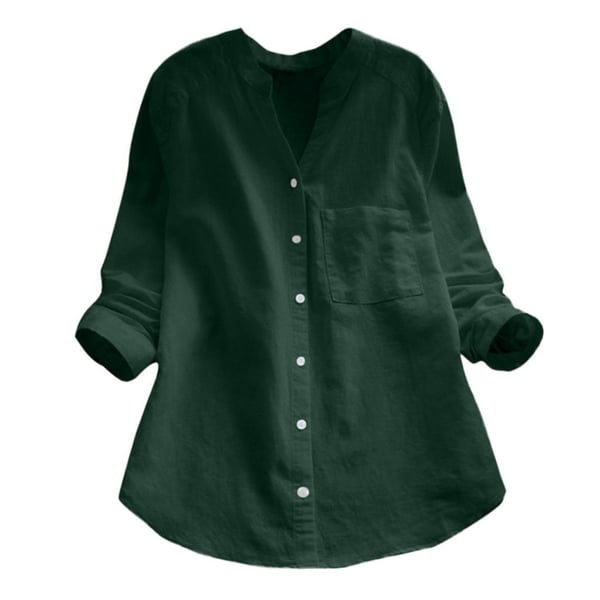 Chemise femme lin coton, coupe ample et chic.  Tissu léger et respirant, idéale pour le printemps/été.