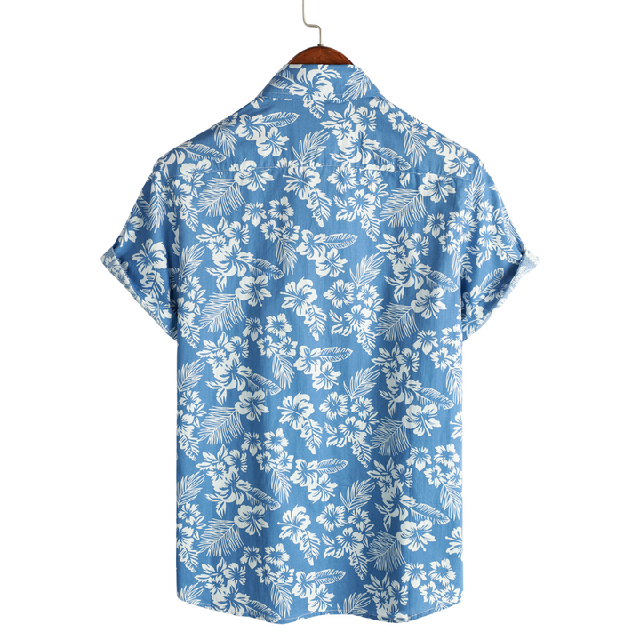 Chemise homme hawaïenne légère et confortable, idéale pour la plage et les vacances d'été.