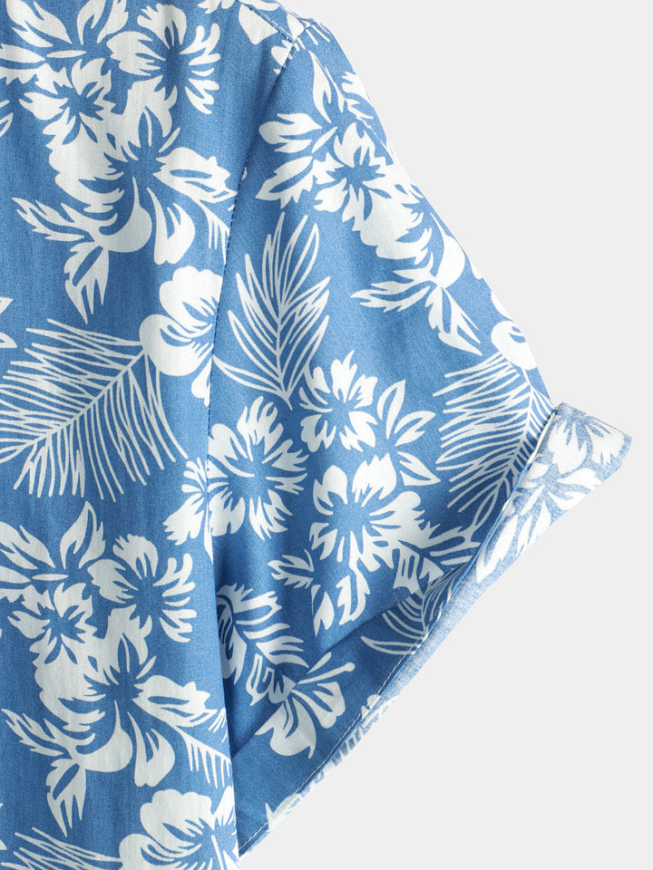 Chemise tropicale homme pour vacances d'été, plage et loisirs. Style décontracté et chic.
