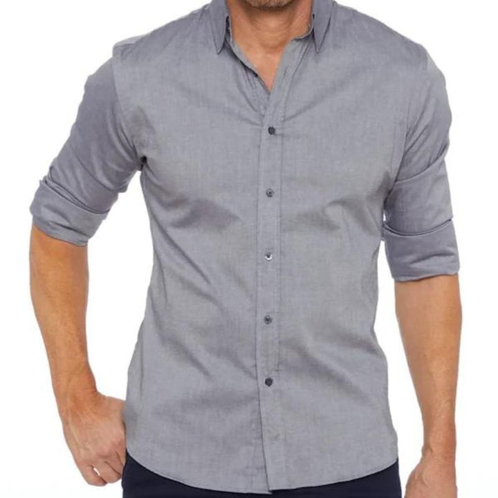 Chemise d'automne masculine, élégante et décontractée, conçue pour un confort durable sans effort.