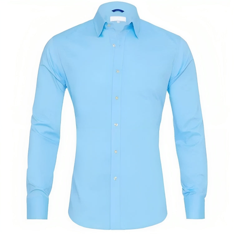 Vue latérale d'une chemise homme élégante, confort maximal, idéale pour l'automne et le casual chic.