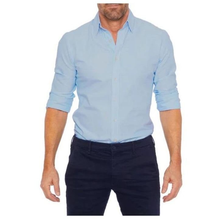 Chemise d'automne pour homme, avec fermeture éclair, assurant confort, élégance et praticité.
