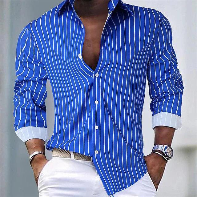 Chemise homme décontractée à manches longues pour l'automne, coupe élégante, idéale pour le style quotidien masculin et confortable.