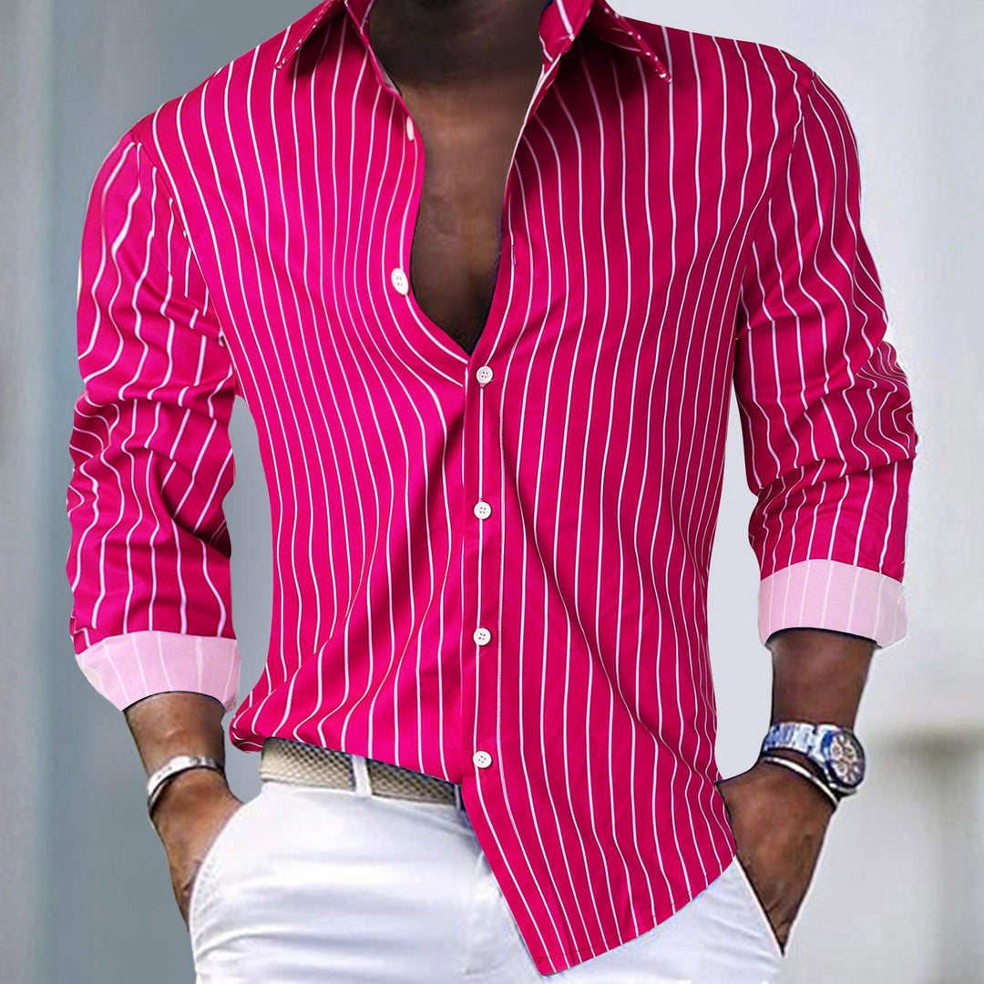 Mode masculine: chemise homme élégante à manches longues, style automne, polyvalente pour un confort quotidien et look tendance.