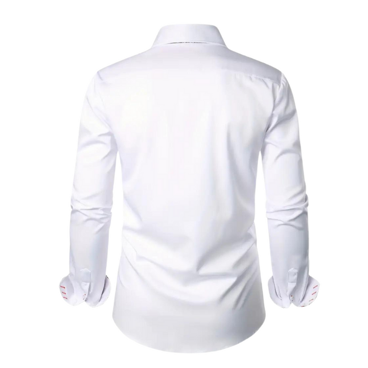 Chemise homme élégante à motif paisley, tissu haut de gamme, coupe ajustée, idéale événements formels et semi-formels.
