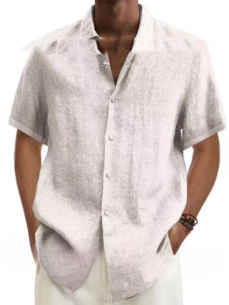 Chemise homme été, manches courtes, coton léger.  Style décontracté, coupe moderne.  Confort optimal.