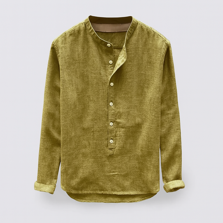 Chemise homme mode masculine, habillée ou décontractée. Manches longues élégantes pour le bureau ou les sorties estivales.