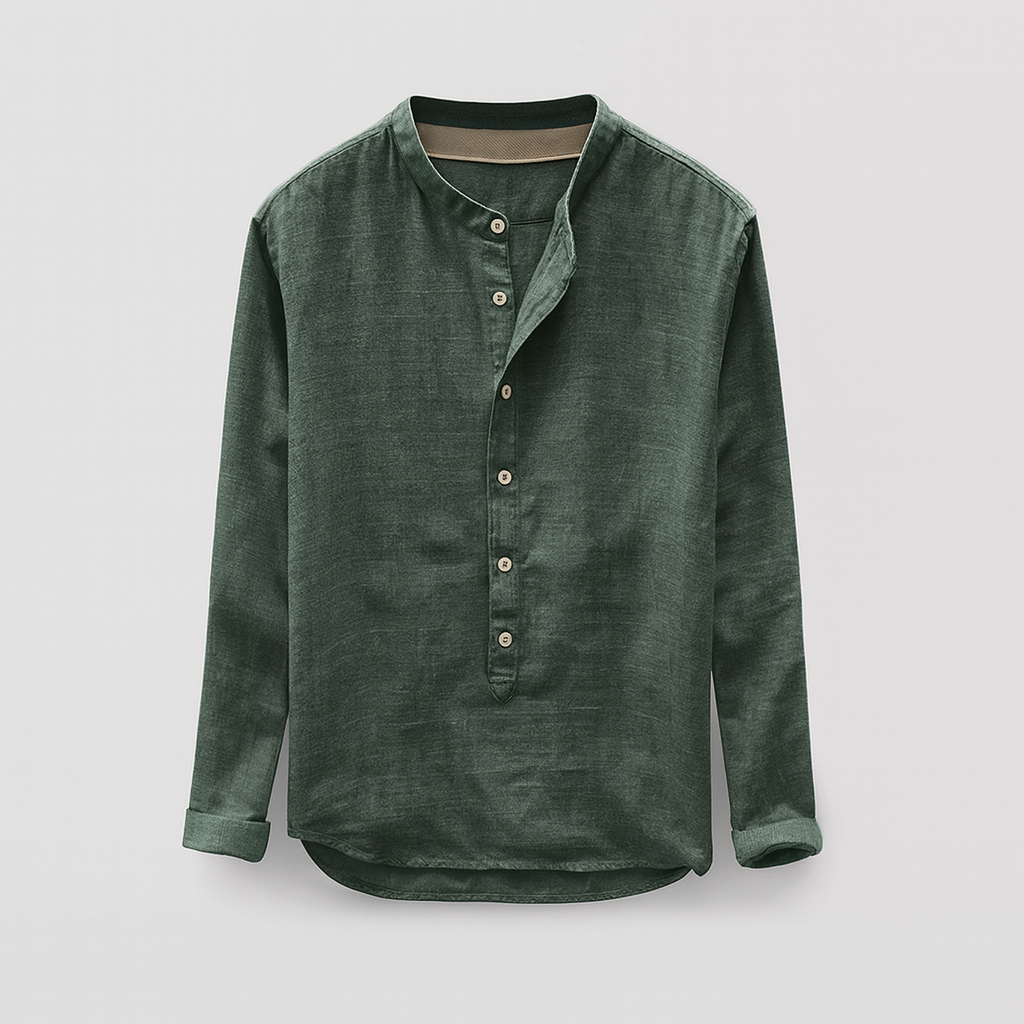 Chemise homme intemporelle à manches longues, tissu doux pour un confort durable, parfaite pour toute occasion élégante.