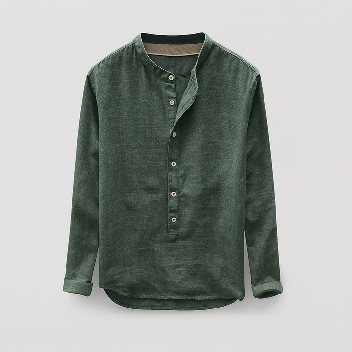 Chemise homme intemporelle à manches longues, tissu doux pour un confort durable, parfaite pour toute occasion élégante.