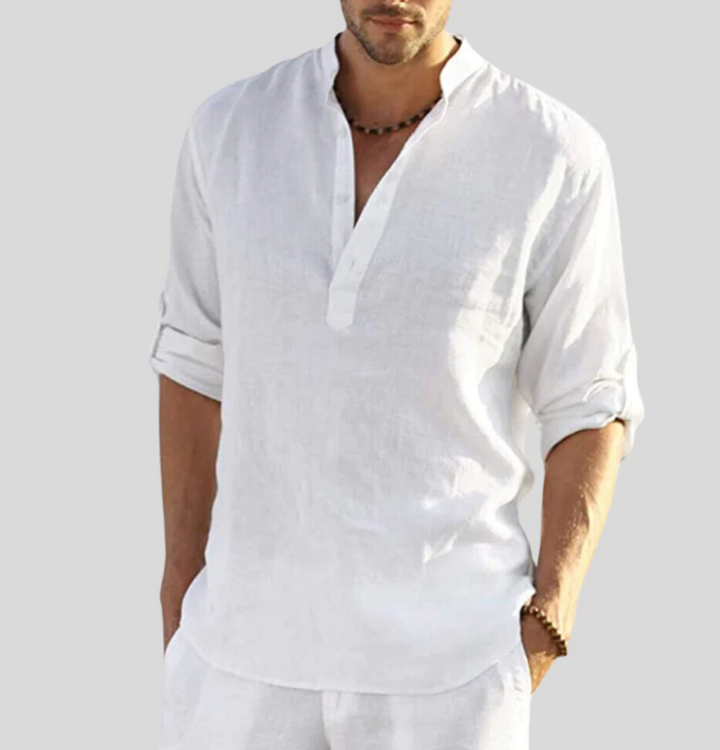 Chemise élégante pour homme, manches courtes, tissu respirant, parfaite pour un look décontracté en été ou en vacances.