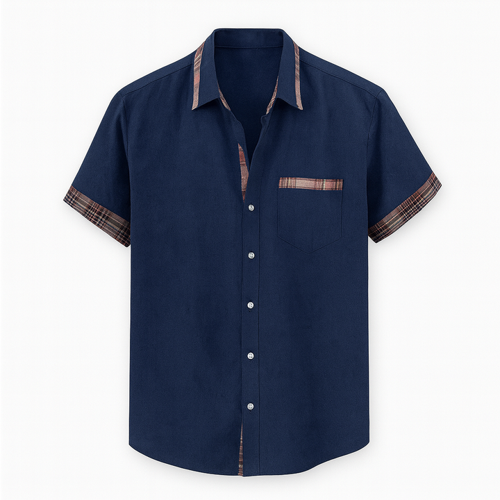 Chemise homme tendance, manches courtes, parfaite pour un look mode d'été alliant élégance et confort.