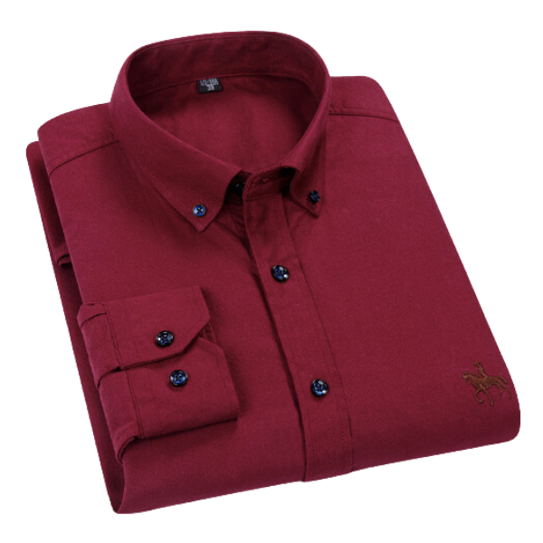 Chemise homme moderne à manches longues et coupe ajustée, alliant confort et élégance pour un look actuel.