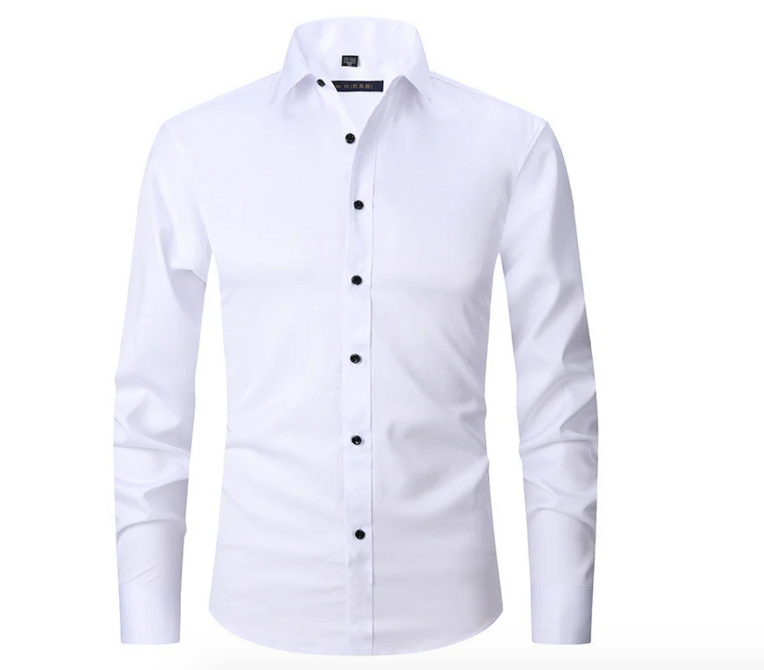 Chemise homme manches longues, extensible, confort et style.  Coupe élégante, idéale pour toutes occasions.