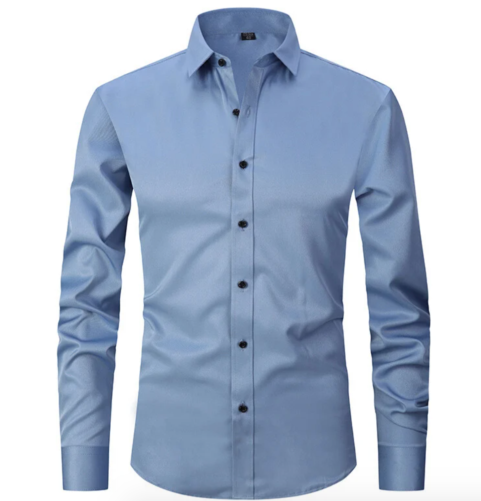 Chemise homme manches longues, extensible, confort et style.  Coupe élégante, idéale pour toutes occasions.