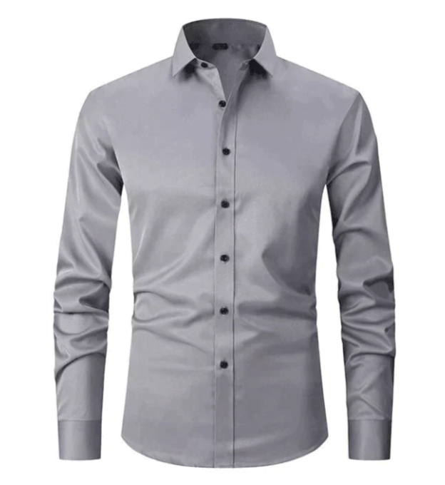 Chemise homme manches longues, extensible, confort et style.  Coupe élégante, idéale pour toutes occasions.