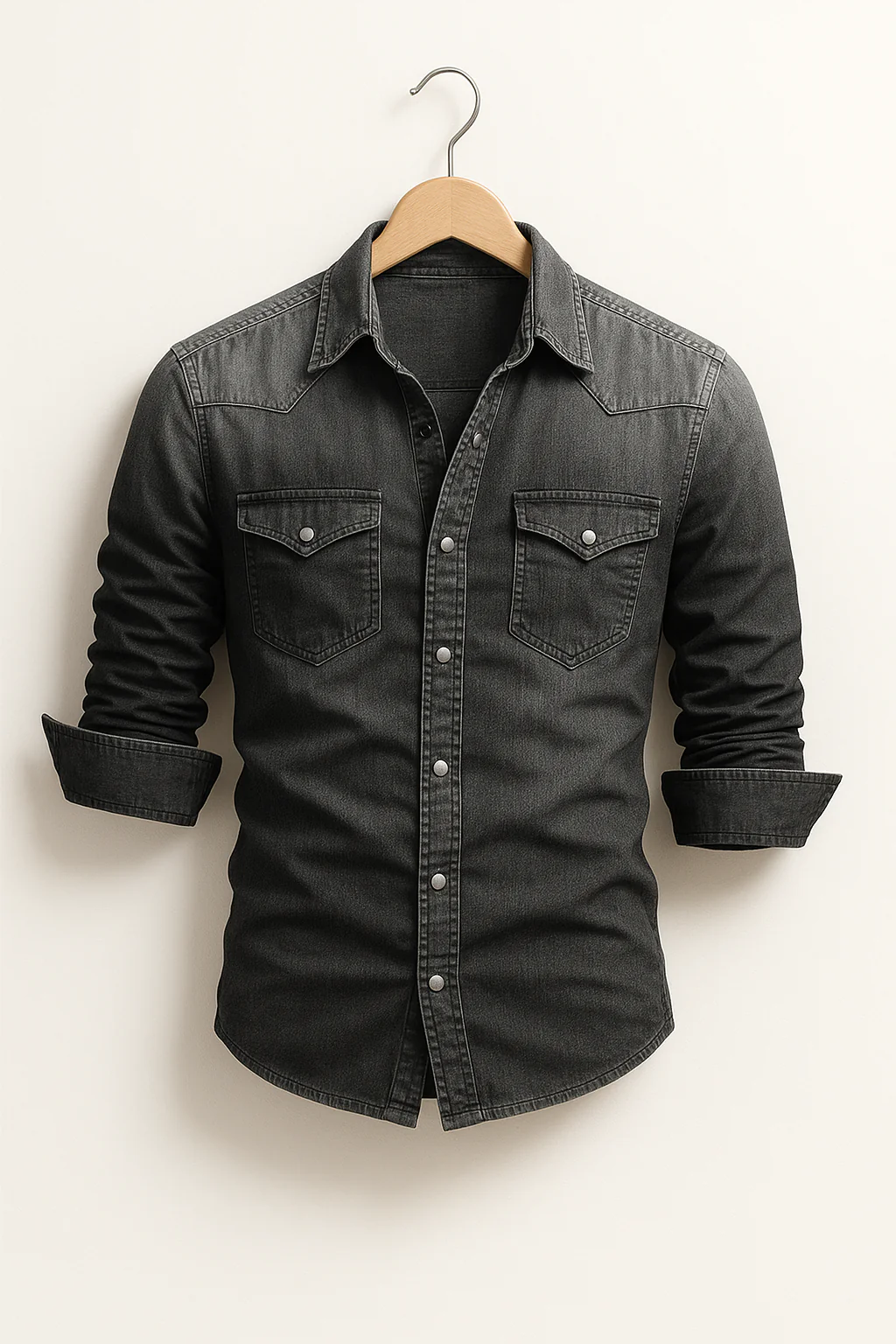 Chemise homme élégante slim fit à manches longues, design moderne pour un style contemporain et confortable.