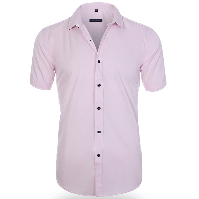 "Chemise infroissable élastique homme, blanche, manches longues, légère, respirante pour confort optimal."