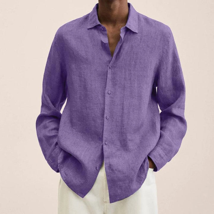 Chemise lin homme élégante, coupe classique, tissu léger, confort optimal, polyvalente, parfait pour toutes occasions.